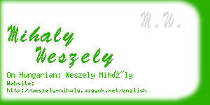 mihaly weszely business card